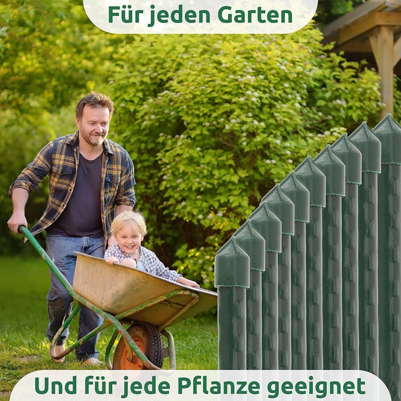 Tutor de Acero Plastificado 120cm Ø11 mm | Varillas para Plantas y Arboles | Tutores para Tomates y Plantas trepadoras - 7