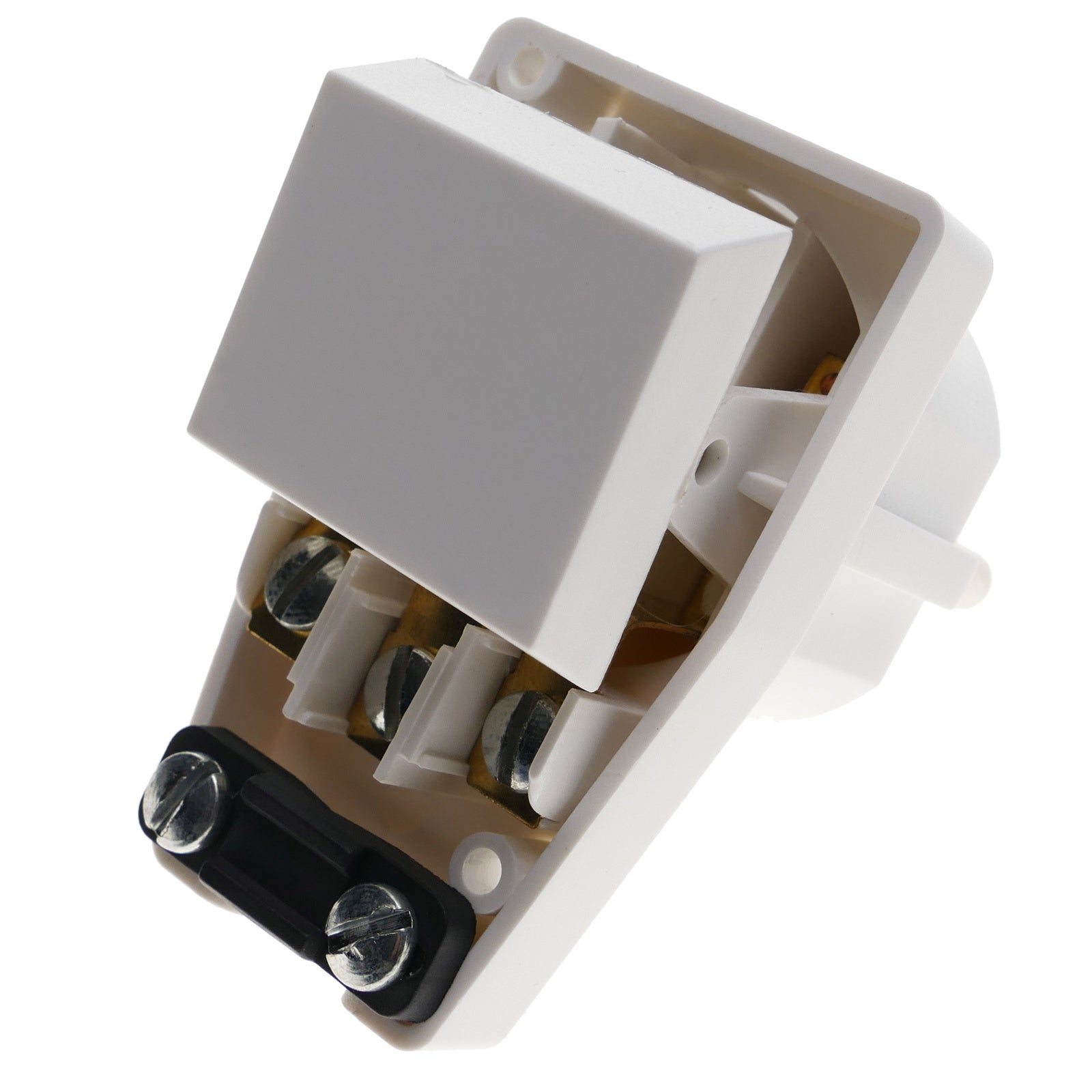 Spina schuko maschio ad angolo con interruttore bianco 250V/16A - 4