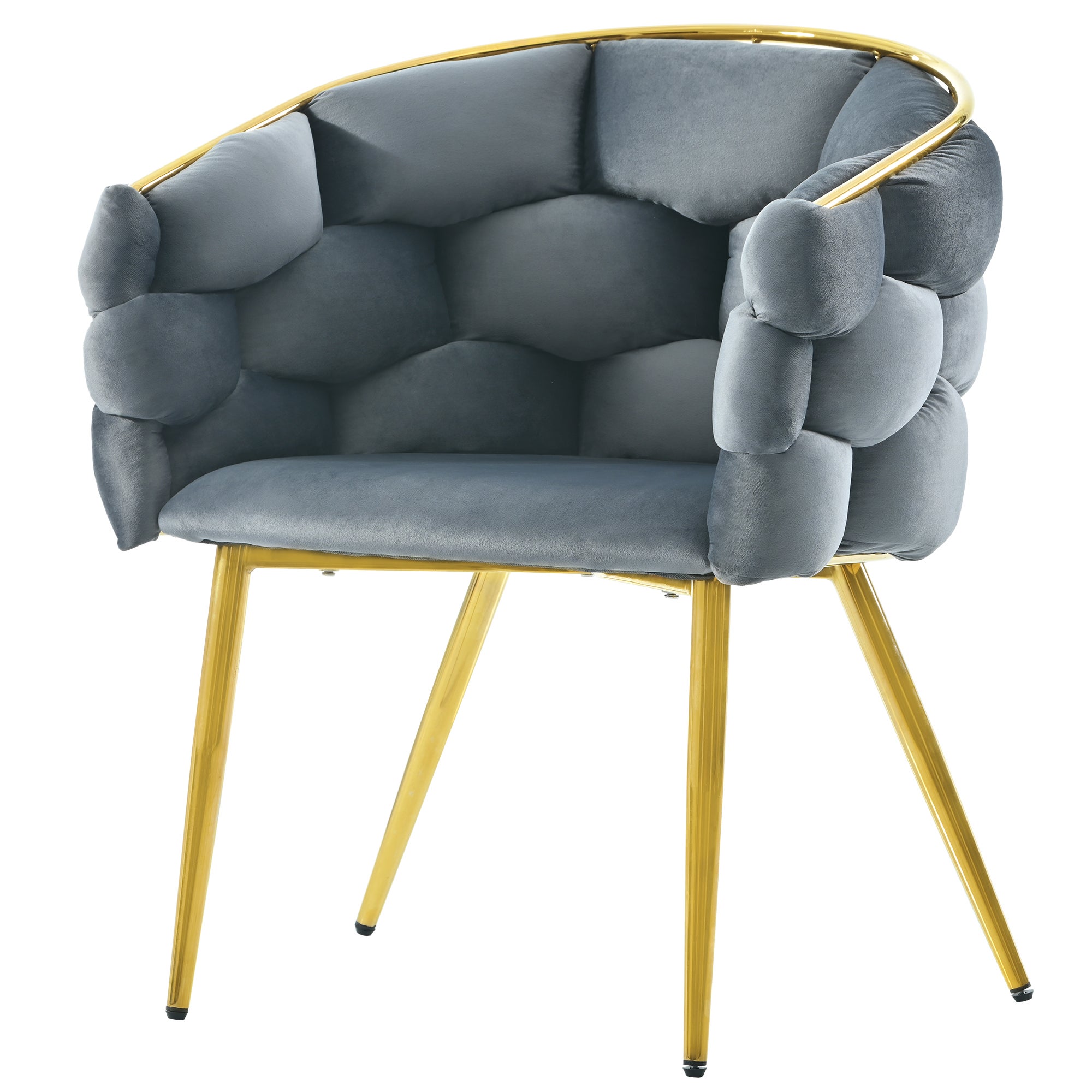 Chaise Coiffeuse Noeud Papillon Velours - Fauteuil Maquillage Moderne Dark Grey