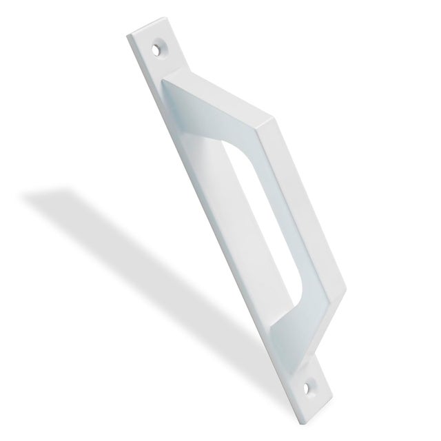 Amig - Manillón de Líneas Rectas de Aluminio Color Blanco para Puertas Correderas o Abatibles de Paso - 198 x 25 x 40 mm | Tirador de Asa Funcional y