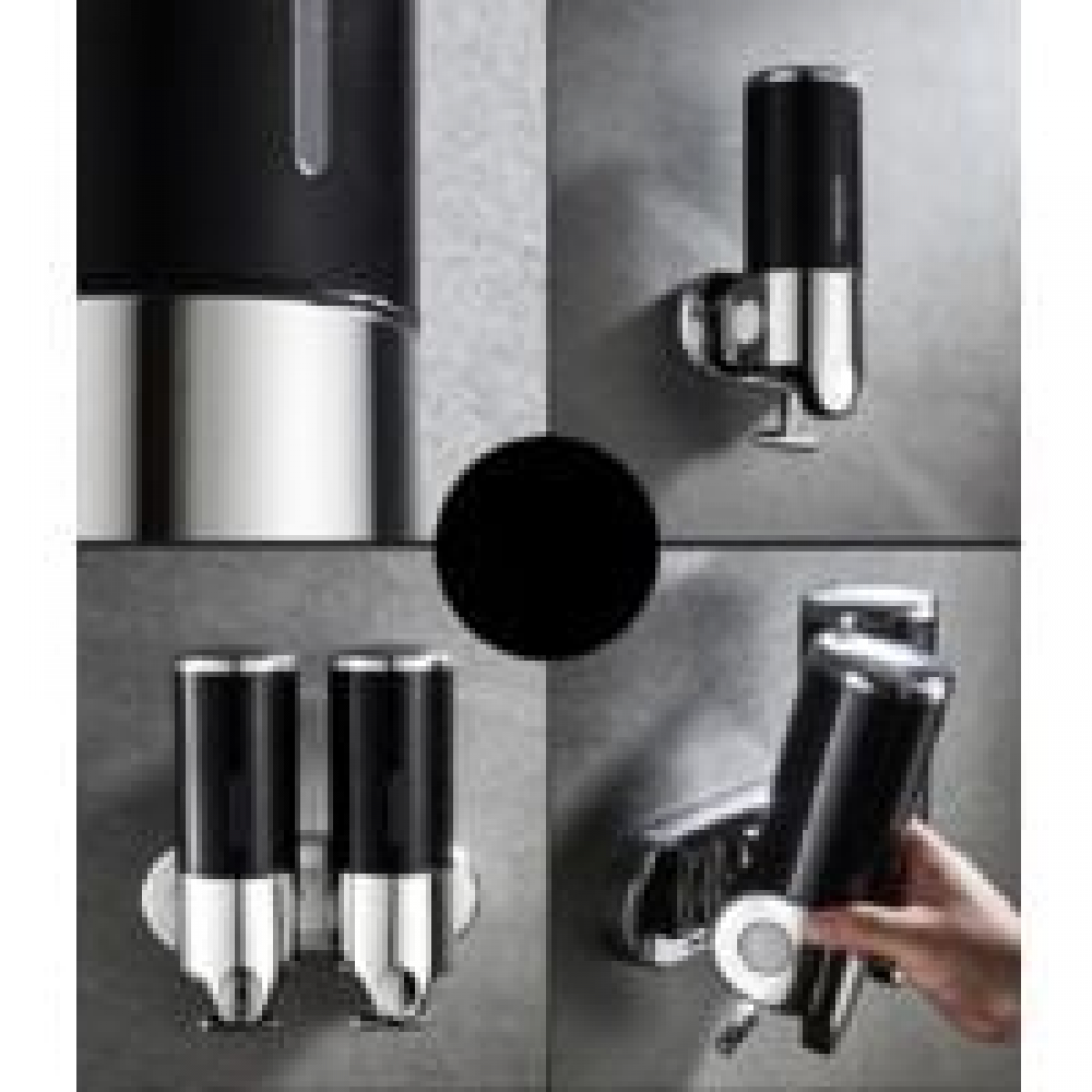 1 distributeur de savon mural de 500 ml, distributeur de savon pour les mains à tête unique, distributeur de shampoing liquide pour cuisine, salle de - 2