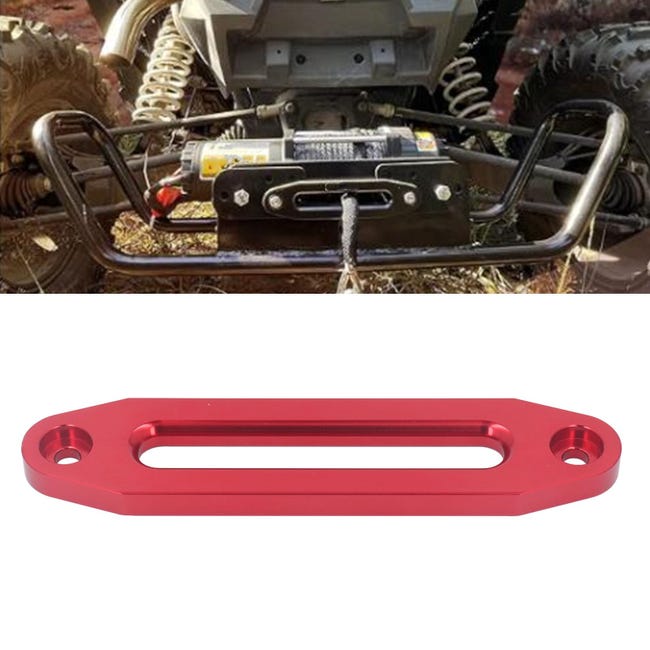 Hawse Fairlead 15,2 Cm Aluminium Noir Pour Treuil Câble Synthétique ATV - Avec Kit Montage