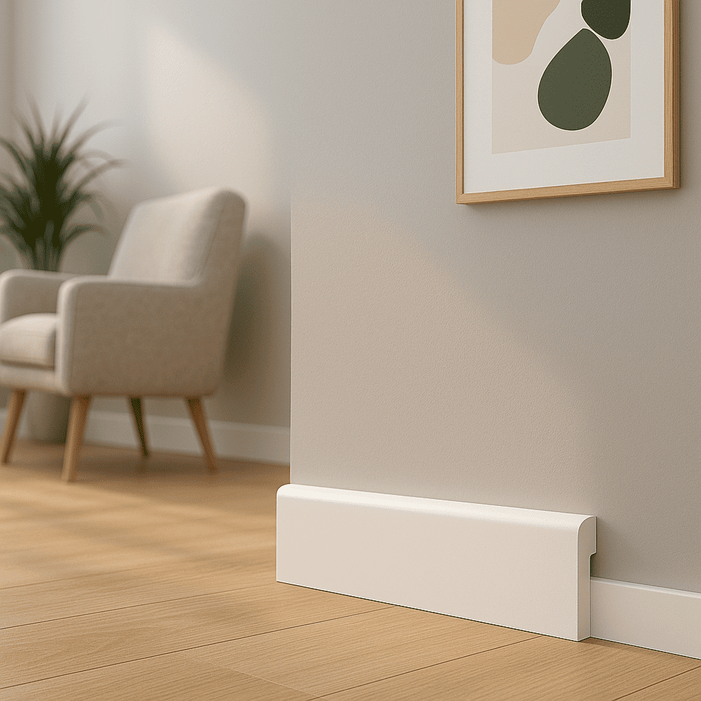 Battiscopa coprimarmo duropolimero bianco 2000x100x25mm - 3