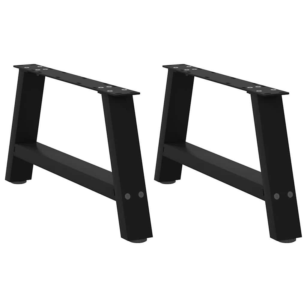 Nogi do stolika kawowego w kształcie litery A 2 szt. Czarne 60x(30-31) cm Stal vidaXL