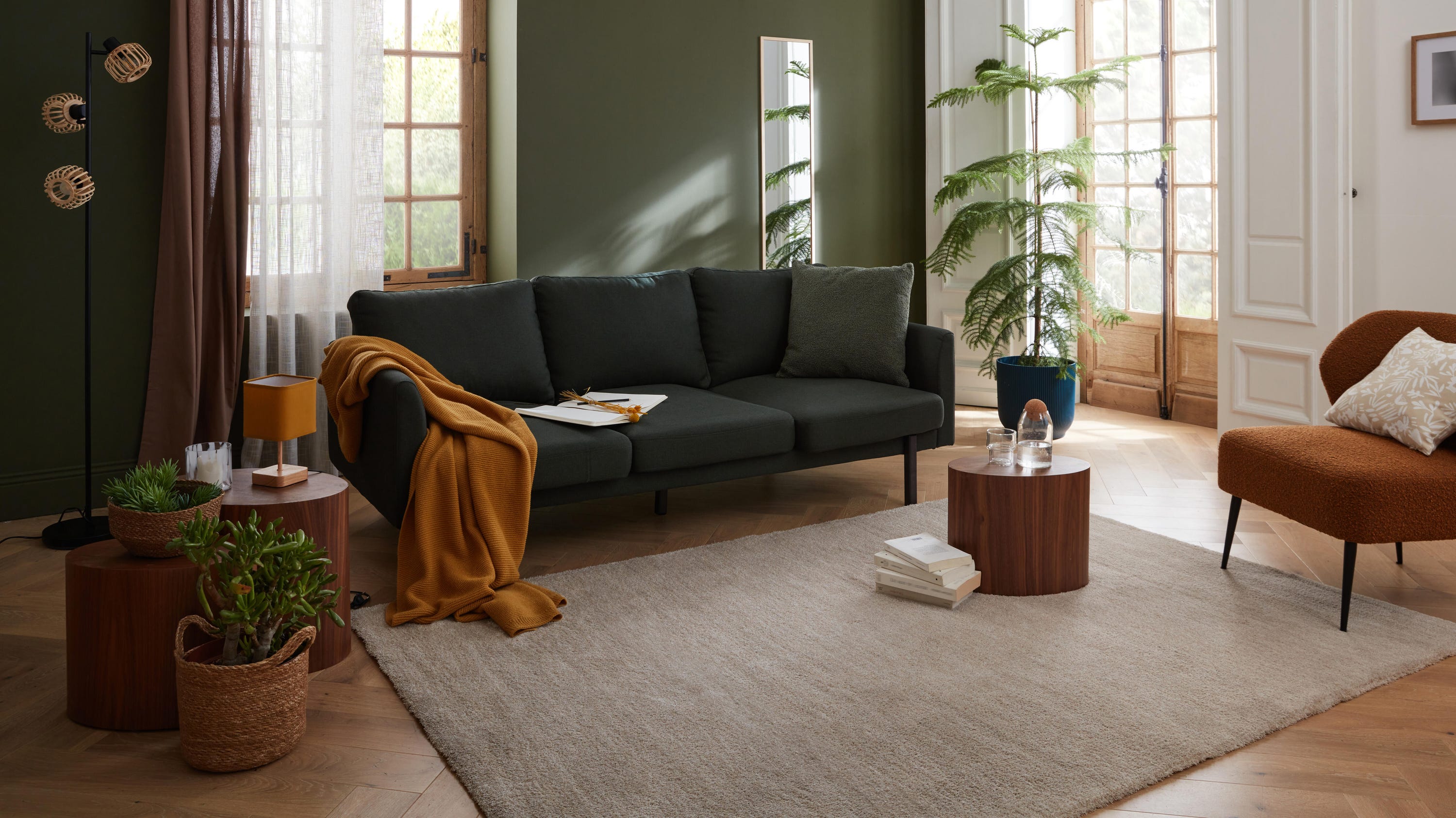 Tapis salon rectangulaire beige ENZOL - 160 x 230 cm - INSPIRE - 7