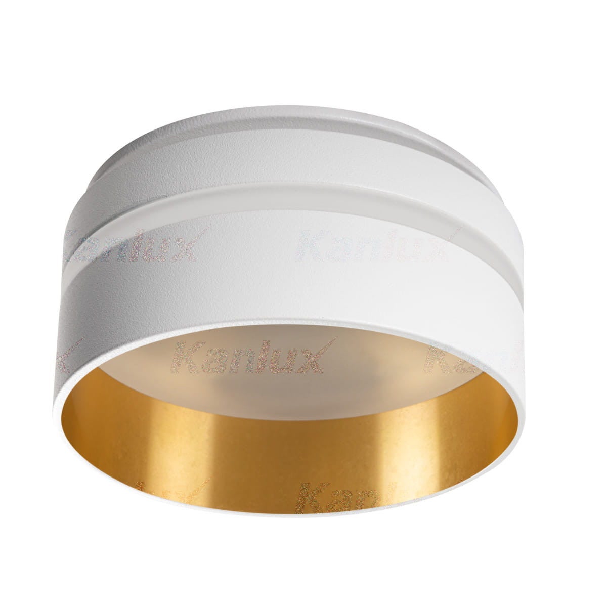 Oprawa sufitowa wpuszczana Govik złoto-biała 1xGX5.3 / GU10x10W okrągła ruchoma IP20 wym: 6 x 8 x 8 cm aluminium Kanlux