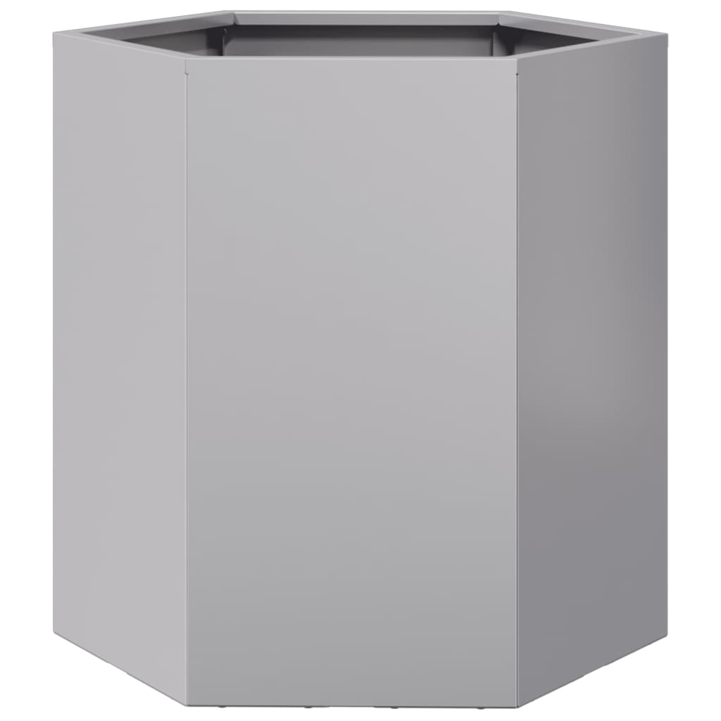 Maison Exclusive - Jardinera hexagonal acero inoxidable 46x40x45 cm - 5