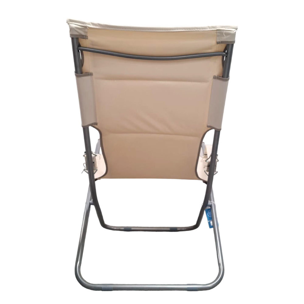 Chaise canonique pliante et rembourrée réglable pour le jardin, le balcon et la plage Nido - Couleur noire - 7