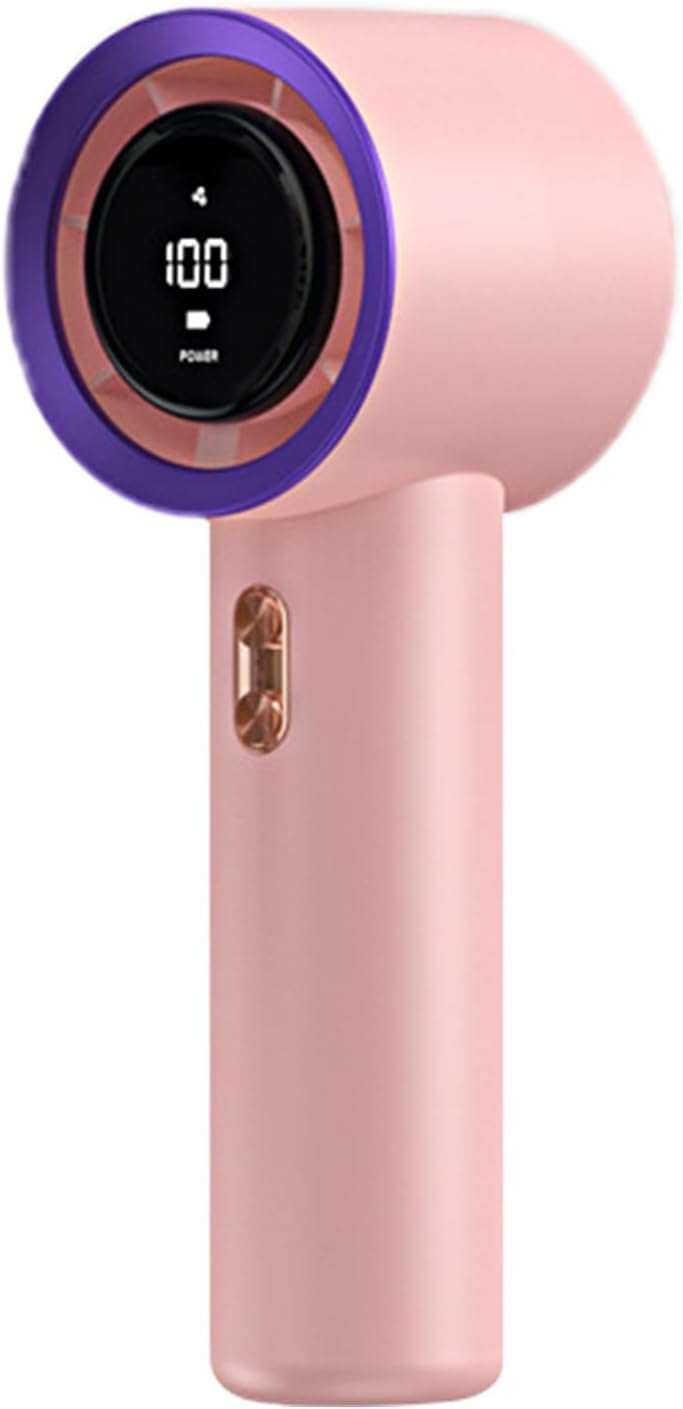 Przenośny schładzacz powietrza, wentylator ładowalny - 3 regulowane prędkości wiatru, 3000 mAh - Różowy, 61 x 43 x 158 mm