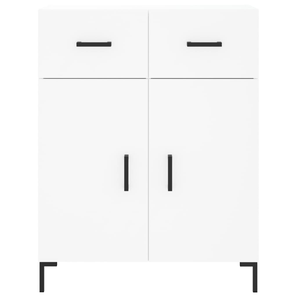 Buffet haut Blanc 69,5x34x180 cm Bois d'ingénierie - 8