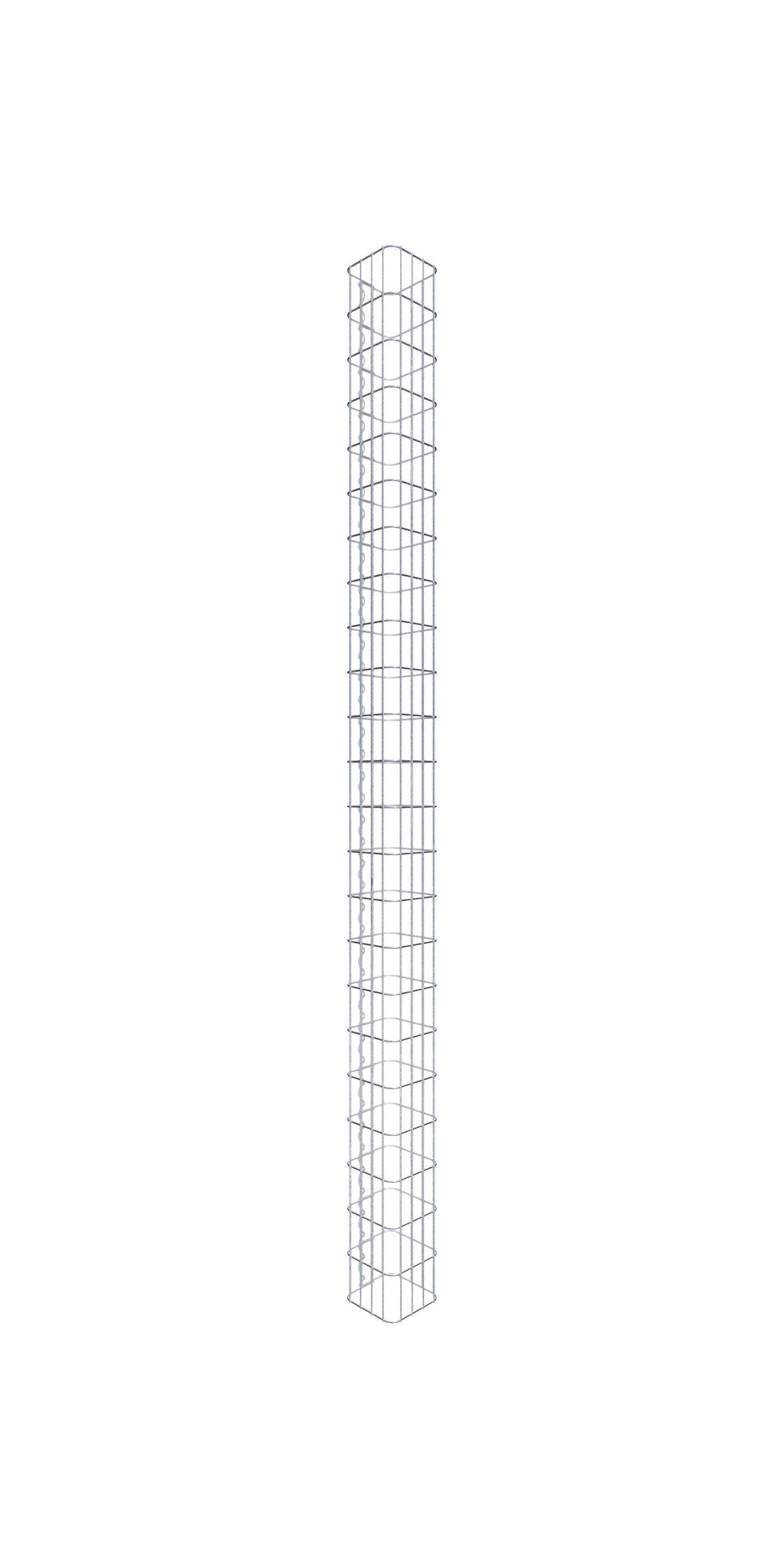 Kolumna gabionowa, kwadrat 22 cm x 22 cm, wysokość 230 cm, MW 5 cm x 10 cm