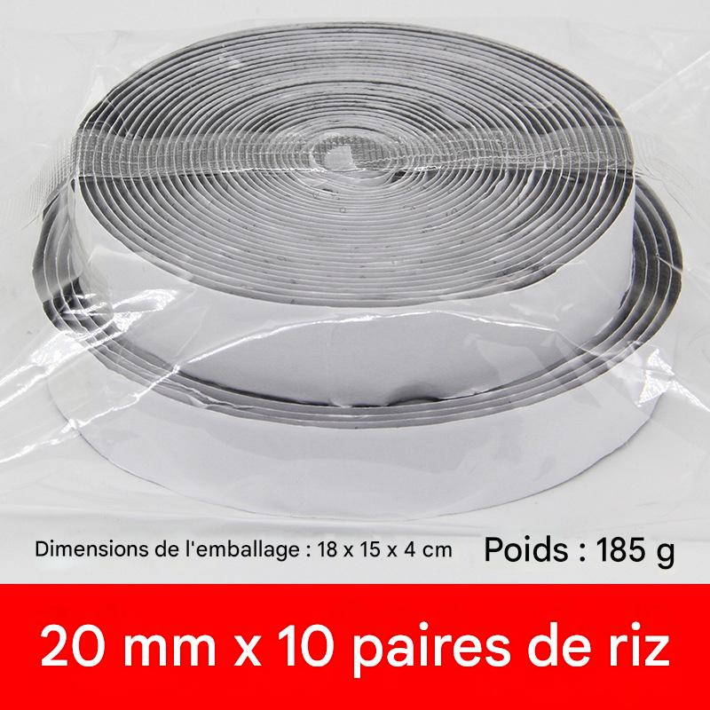 Velcro auto-adhésif double face, 20 mm x 10 m, adhérence ultra forte, convient pour les cadres photo, les moustiquaires, noir - 2