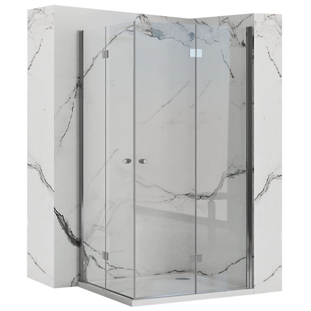 Kabina Prysznicowa Składana Modułowa Rea Fold N2 Chrom , 90X90 , Szkło Transparentne 6mm