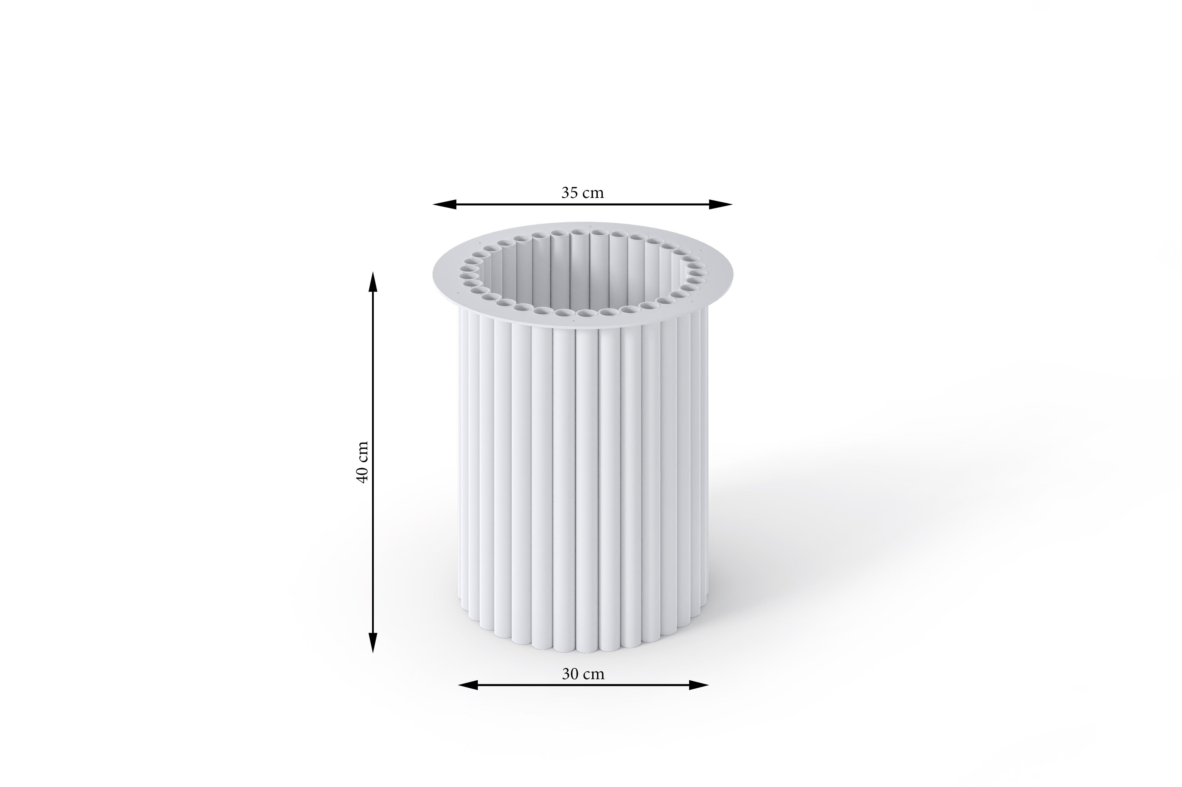 Stylowy Stolik VIRELO z Białym Stelażem i Blatem w Kolorze Dąb Wotan – Nowoczesny Design - 5