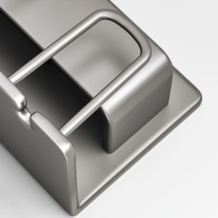 Szary, ścienny uchwyt na szczoteczki do zębów – łazienkowe pudełko do przechowywania – nie wymaga wiercenia – wytrzymały metal – 20×7,5×8 cm - 6