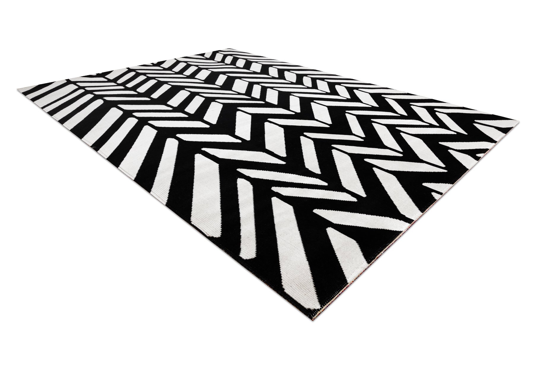 Dywan nowoczesny MUNDO E0571 jodełka, chevron outdoor beż / czarny 180x270 cm - 3