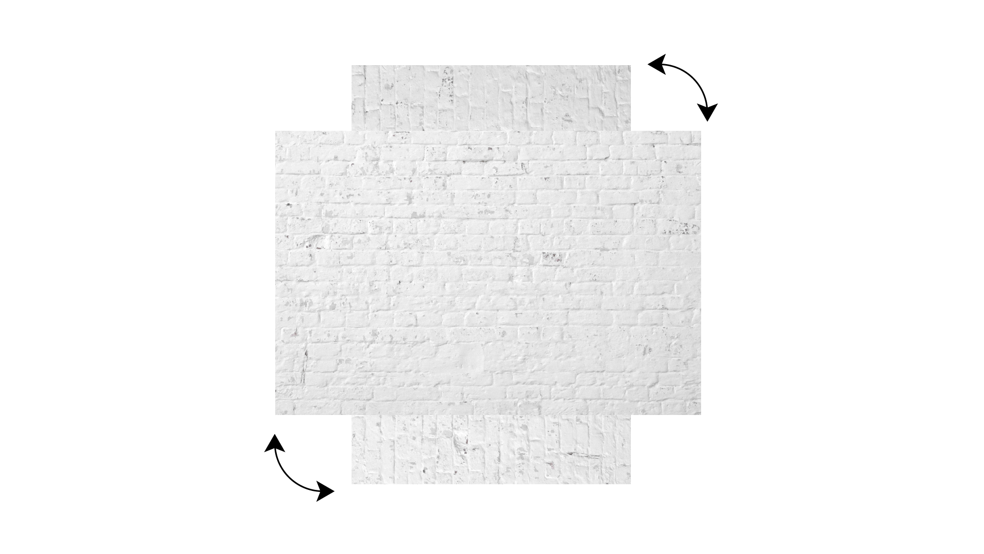Tableau Magnétique en Métal Motif Brique Blanche 60x40cm, MetalBoards pour tout type d'Aimants - 5