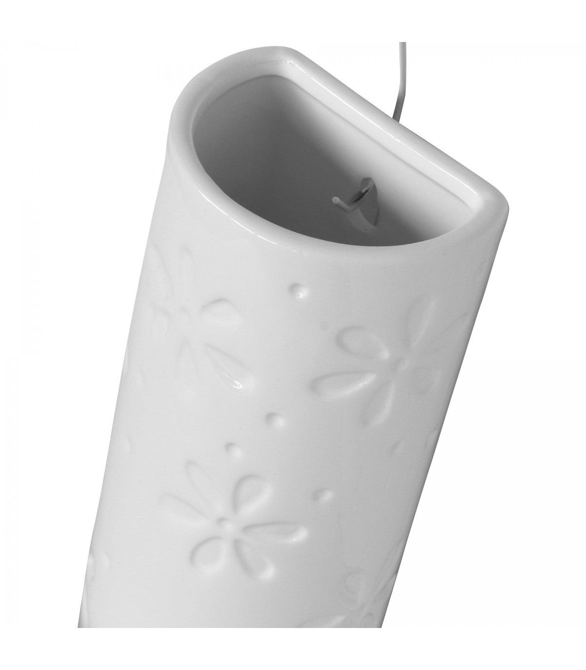 Humidificador de cerámica - Lote de 4 - Blanco, estampado con flores - Loza - 8