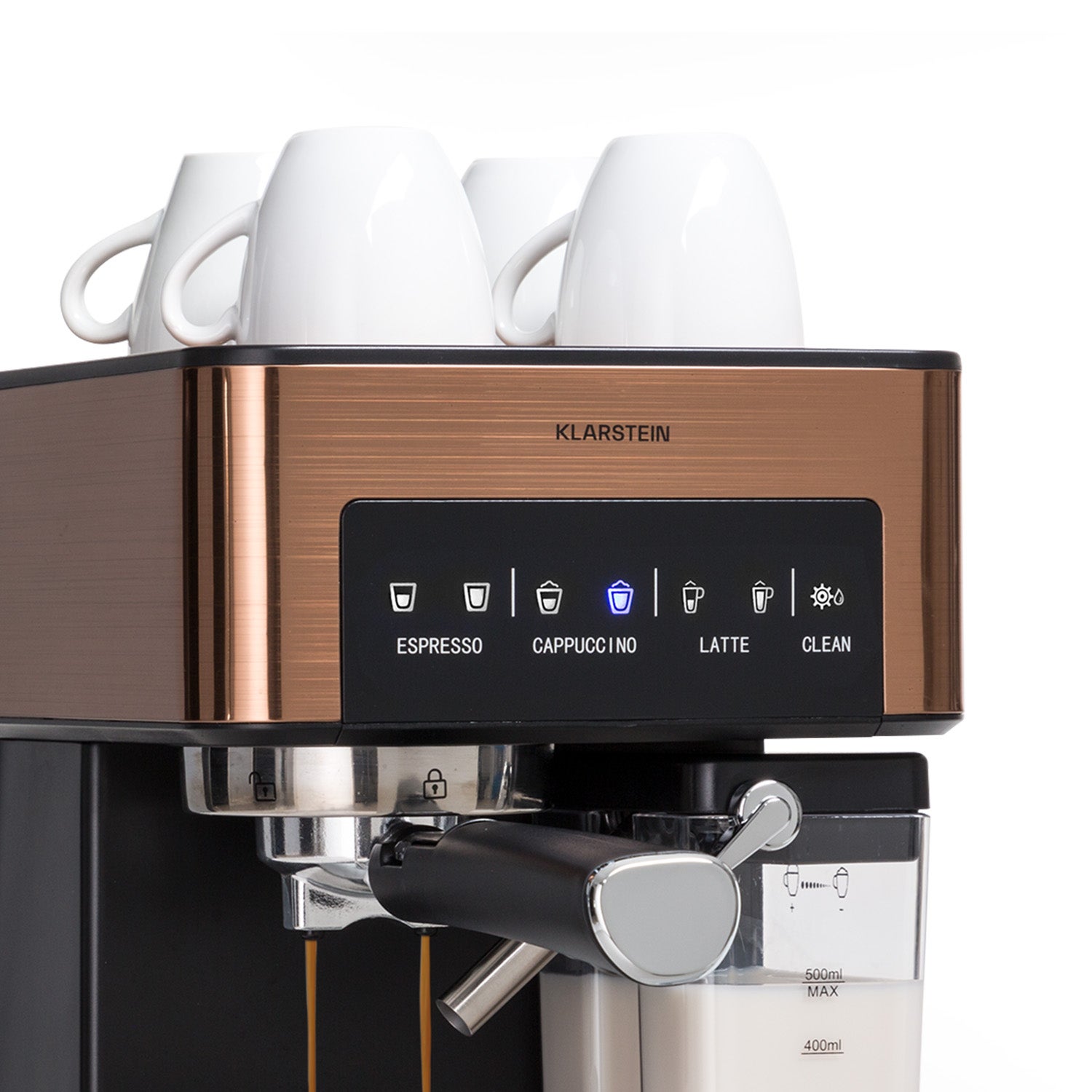 Klarstein Cafetière, Mousseur de Lait, Machine à Café et Machines à ...