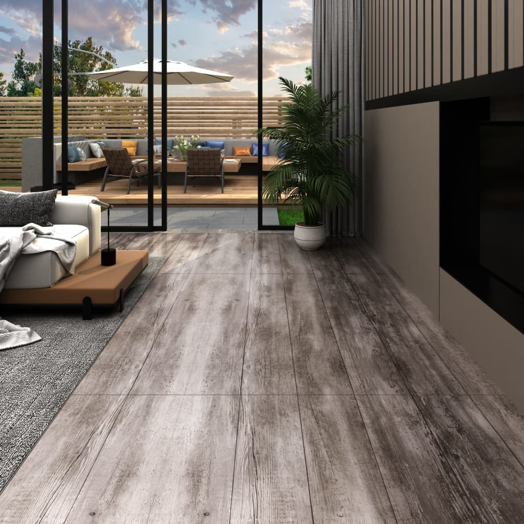 Baldosas de suelo autoadhesivas de pvc 5,21 m² 2 mm marrón madera mate vidaxl