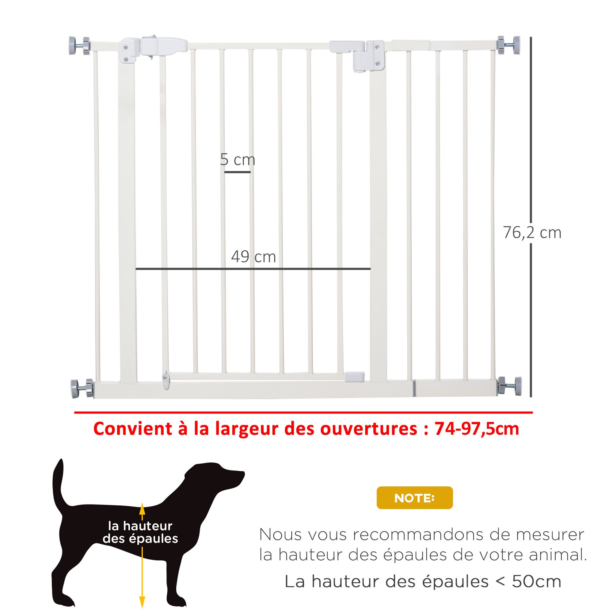 Barrière de Sécurité Animaux métal PawHut - 3