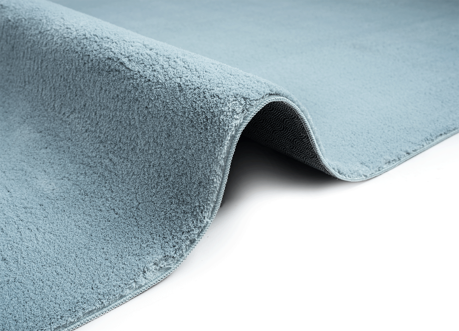 the carpet Relax tapis moelleux à poils courts, dessous antidérapant, lavable à 30 degrés, super soft, aspect fourrure, Bleu, 120 cm - 6
