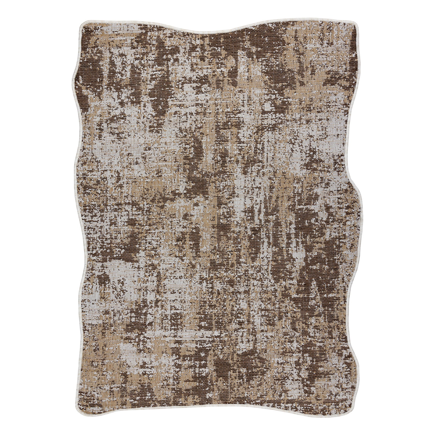 Dywan ORGANIC 2755 sizal Abstrakcja ecru / naturalny - nowoczesny nieregularny kształt 120x170 cm