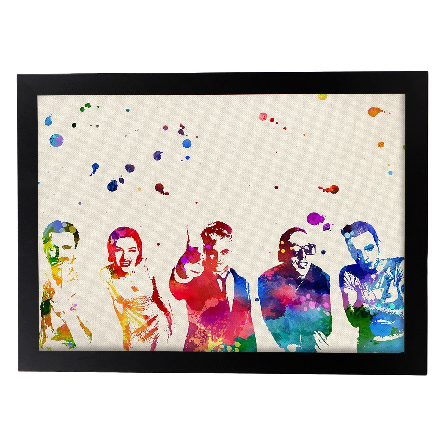 Poster de trainspotting. láminas de cine, peliculas, y actores. posters de peliculas antiguas con estilo acuarela. marco blanco - a3