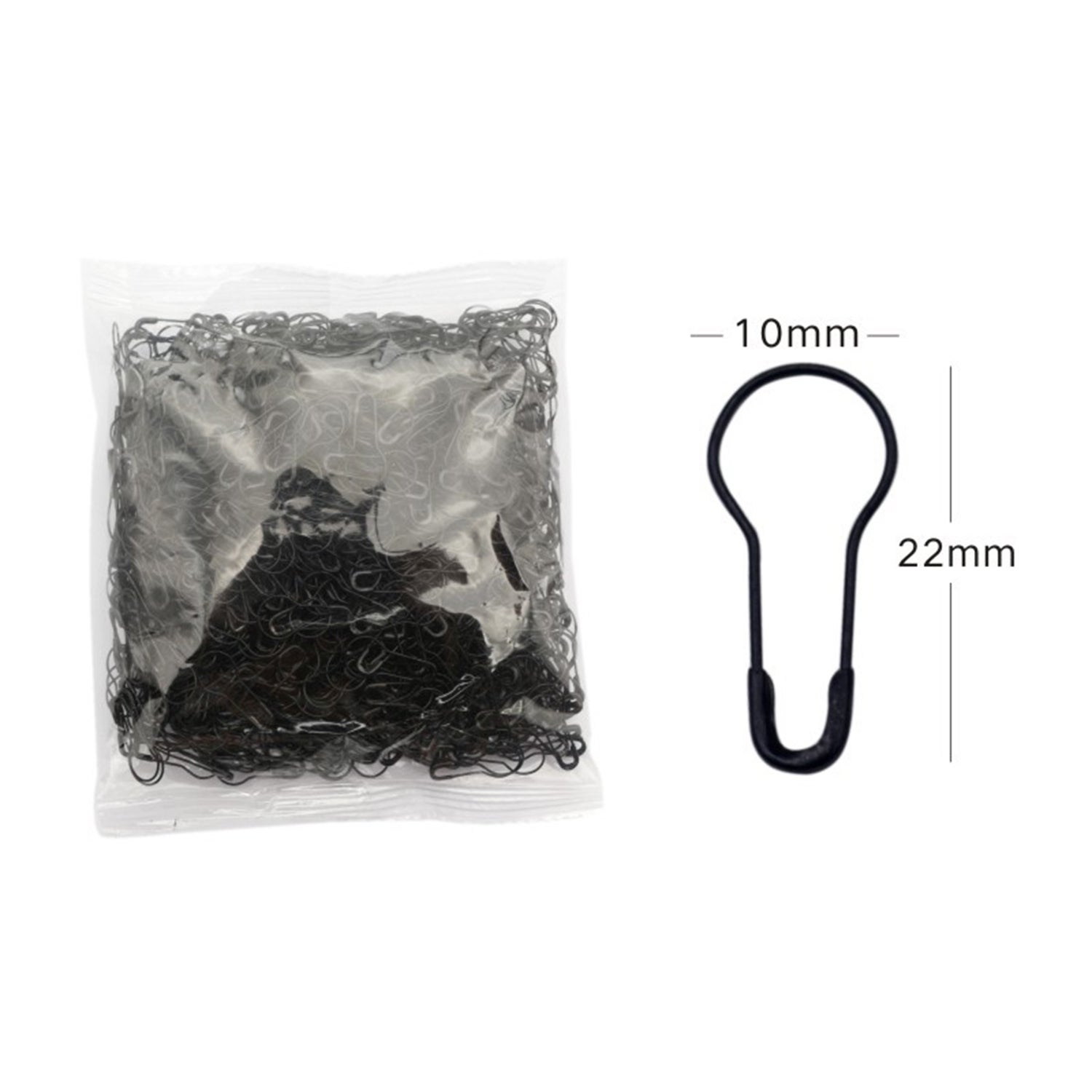 Spille Di Sicurezza In Metallo Nero - Confezione Da 1000 Pezzi, Lunghezza 2,3 Cm, Per Sartoria E Cucito - Foto 2