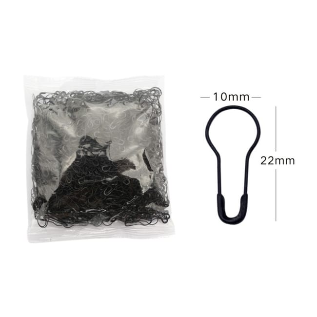 Spille Di Sicurezza In Metallo Nero - Confezione Da 1000 Pezzi, Lunghezza 2,3 Cm, Per Sartoria E Cucito - Foto 2