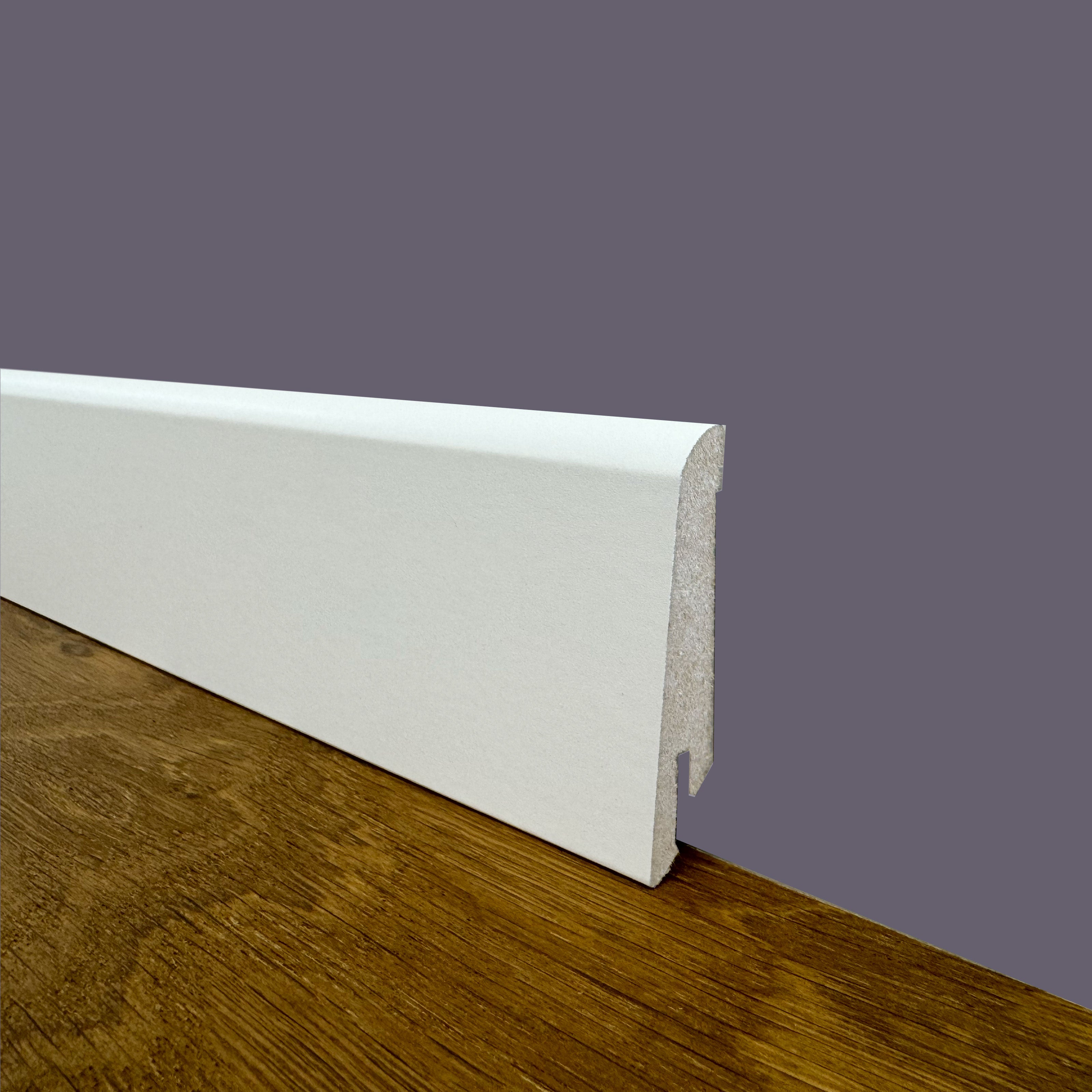 1,79 € - PLINTHE BLANCHE inclinée en FIBRE DE BOIS 60x15 Parquet, Stratifié, SPC, LVT (prix au mètre linéaire) - 3