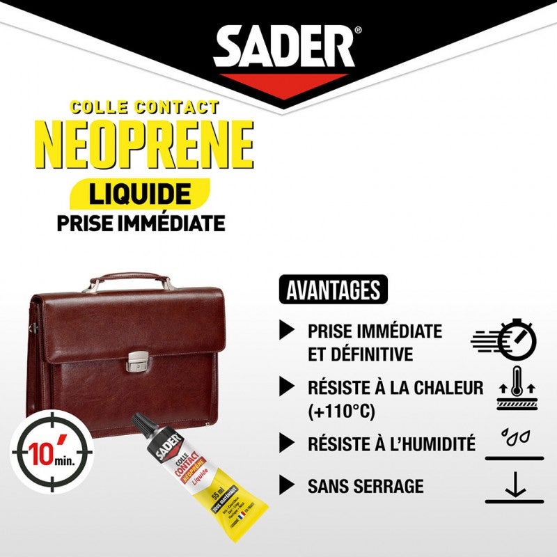 Colle contact néoprène liquide 55ml SADER - 3