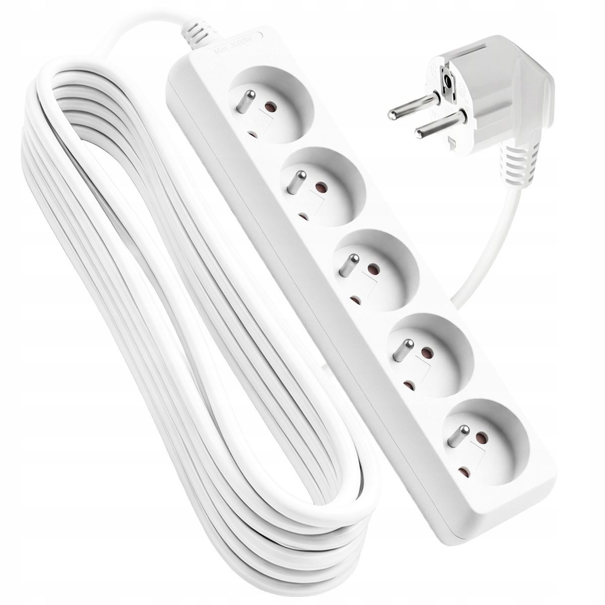 Przedłużacz 3M 5 gniazd IP20 VA0308-3 Vayox