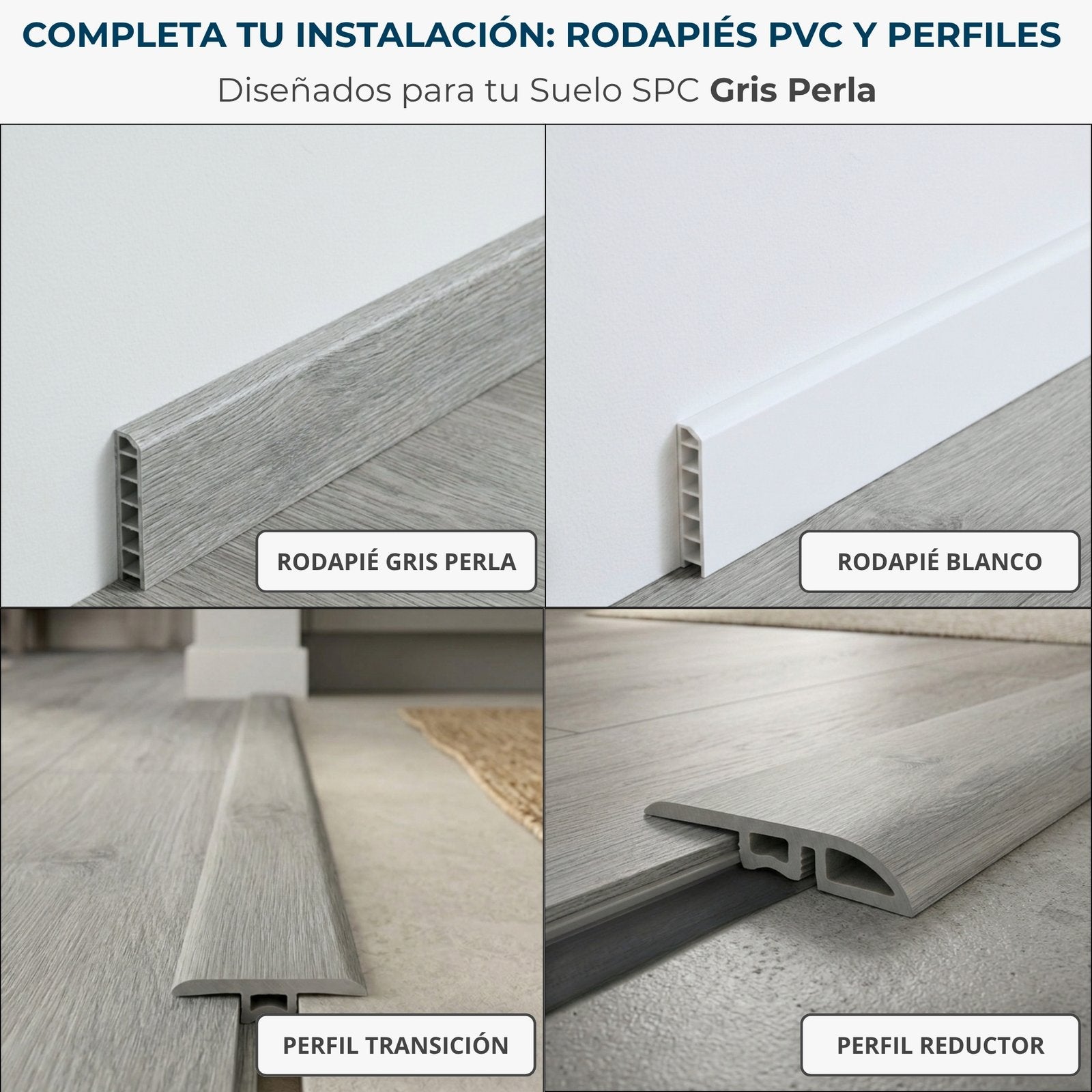Suelo vinílico SPC clic Extrem 5 mm efecto madera Gris Perla ISOVEX (2,21 m²) - 9