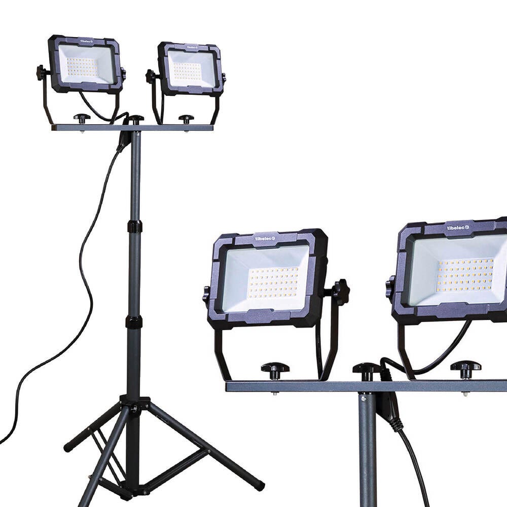 Lot de 2 Projecteurs LED 20 watt 1500 lumen IP44 mural avec détecteur Lot de 2 Projecteurs LED 20 watt 1500 lumen IP44 mural avec détecteur