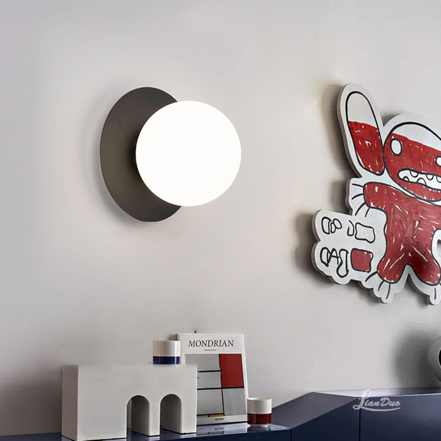 Nowoczesna lampa ścienna do wnętrz, metalowa lampka nocna w stylu vintage E27, do salonu, sypialni, kinkiet, czarna - 2