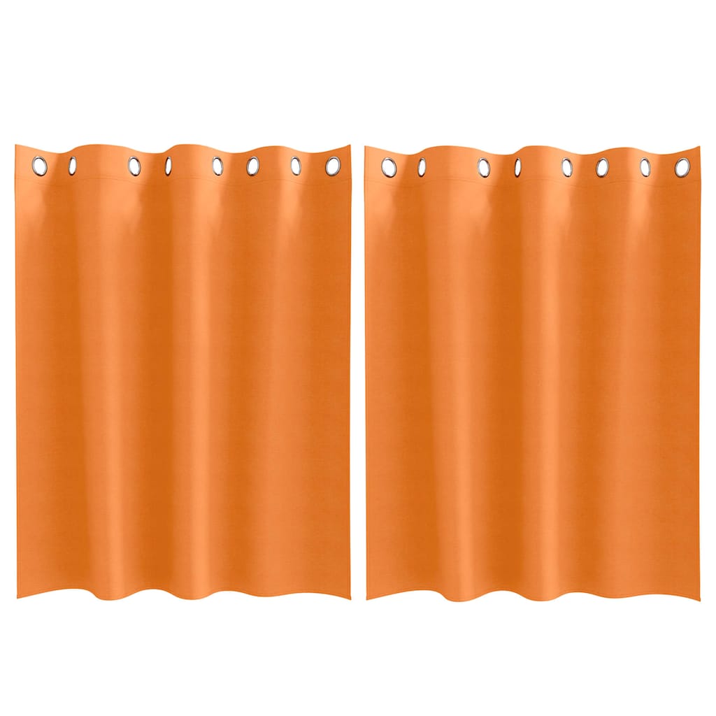 Rideaux Rouges 15 Ft Delong Rideaux 2 pcs Orange vif 140 x 140 cm Polyester | Leroy Merlin