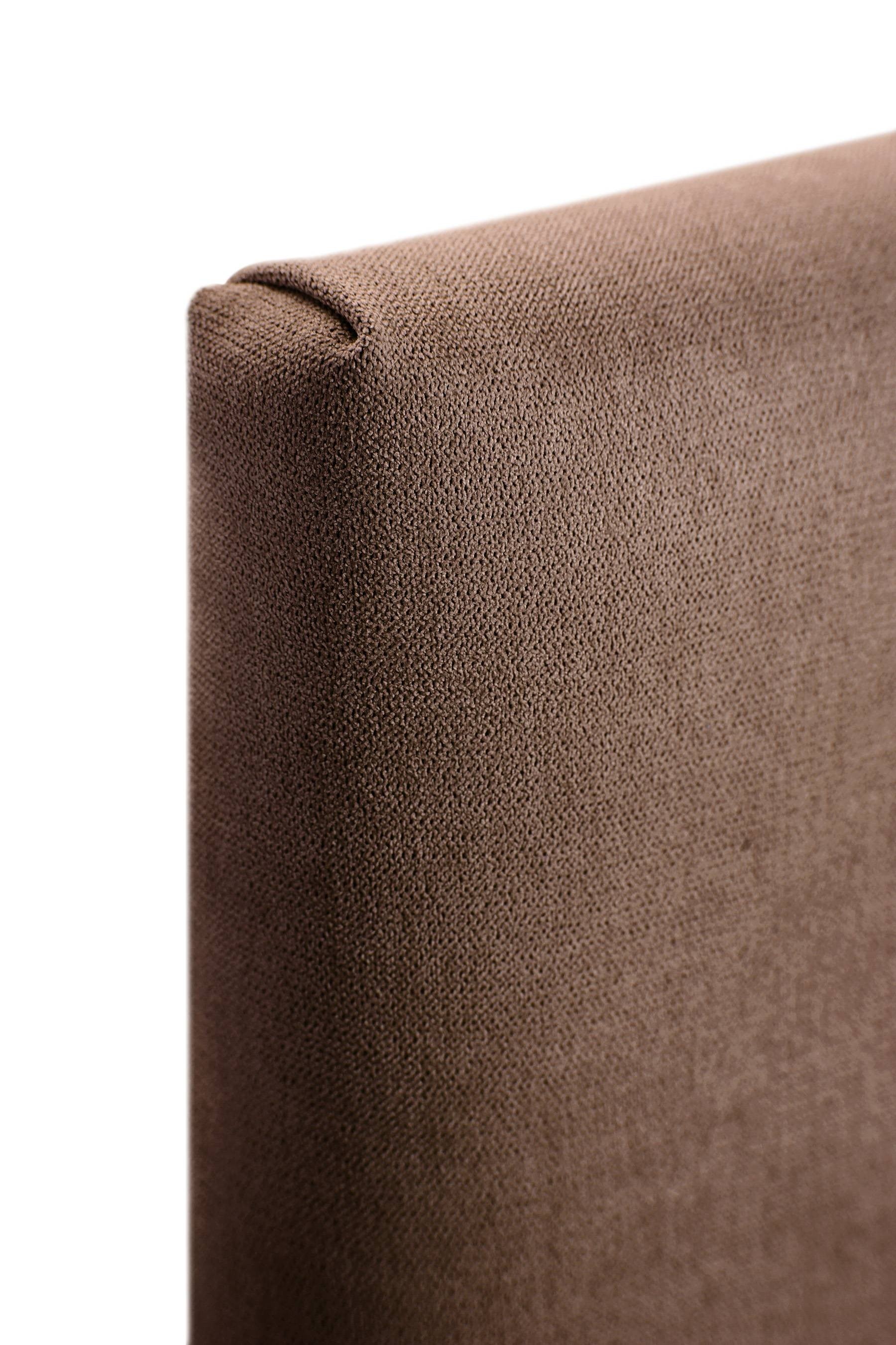 CABECERO LISO TELA Cabecero de cama tapizado para camas de 90 (100 x 120 cm) Tela Marron SUEÑOS ZZZ - 4