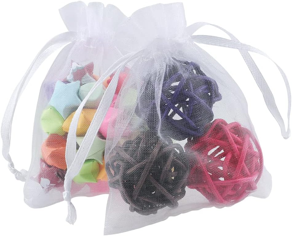 Sachets En Organza Avec Cordon - Lot De 50 Pièces, 20x30cm, Pour Bijoux, Bonbons, Cadeaux, Lavande - 9