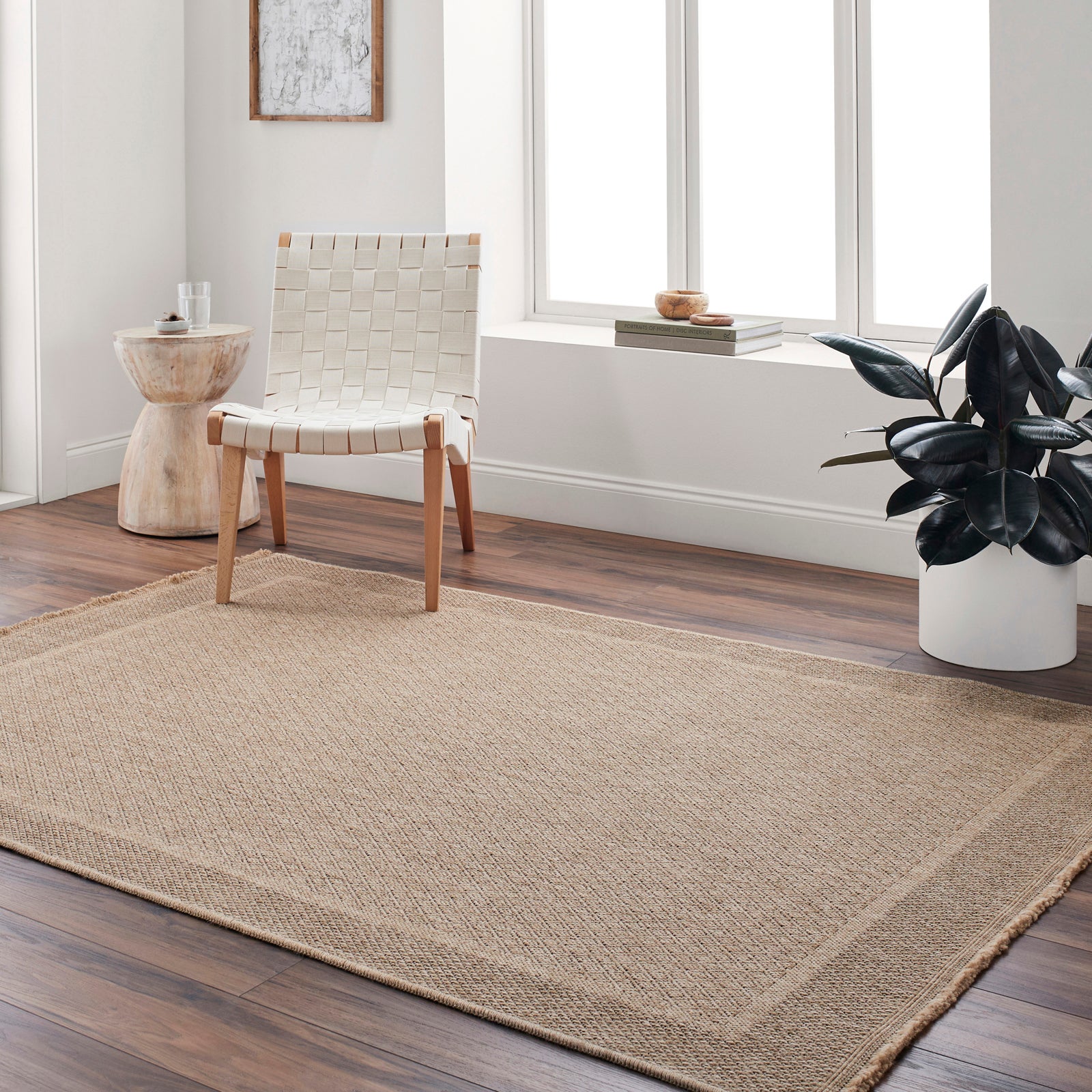LIVABLISS Tapis d'Extérieur/Intérieur Aspect Jute Beige/Noir 160x213 cm Penny - 2