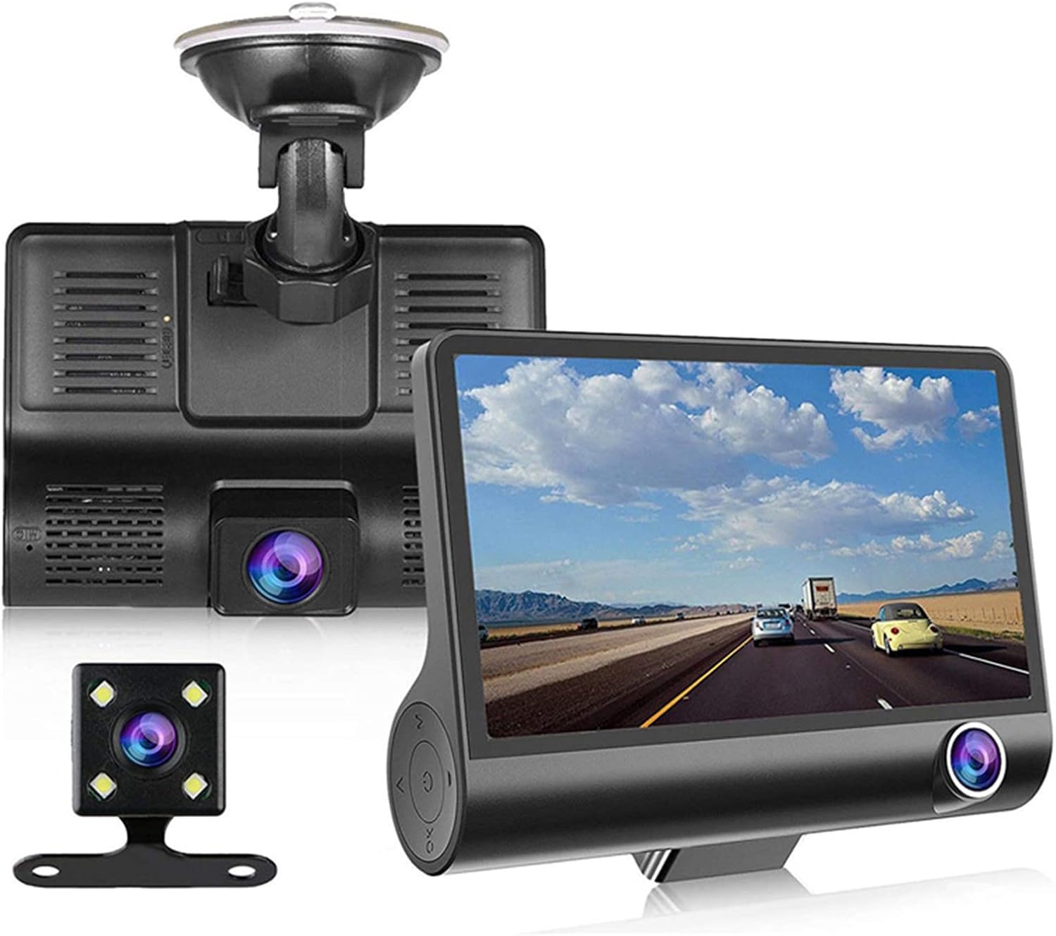 Dash Cam 1080P Con Schermo 1,6'' - Videocamera Auto Con Rilevamento Movimento E Registrazione A Ciclo - copertina