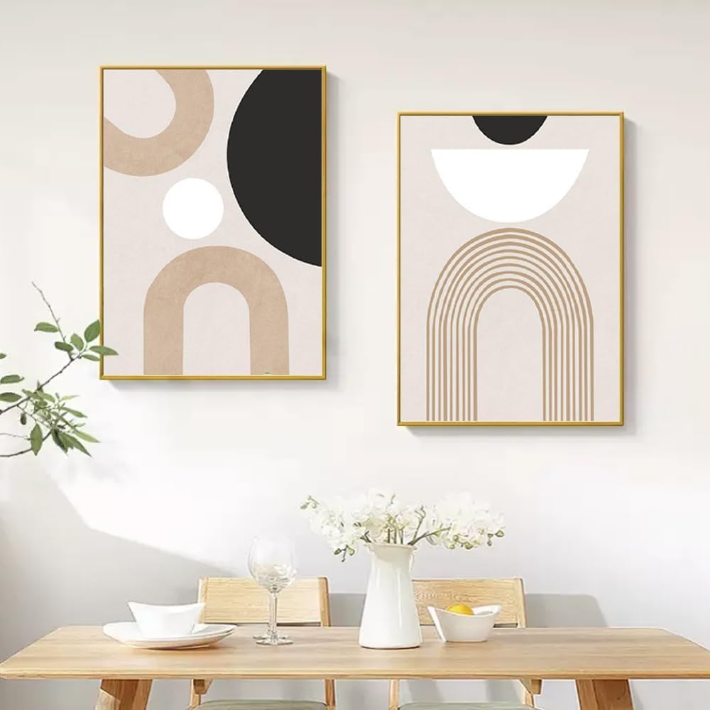 Lot de 3 Affiche Murale Tableau Decoration Murale Sans Cadre Tableau Abstrait Moderne Posters Bohème pour Decoration Murale Salon Chambre 30 x 40 cm - 6