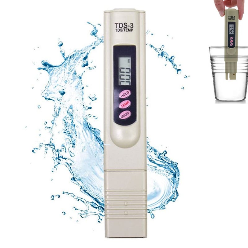 Przenośny tester TDS – zakres pomiarowy 0–9990 ppm – cyfrowy tester jakości wody – do wody pitnej, basenów, akwariów, spa