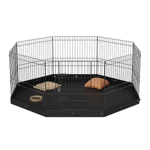 Lot De 10 Panneaux De Clôture Extérieure De Jardin Décorative Avec Portail Pour Chien, 81,3