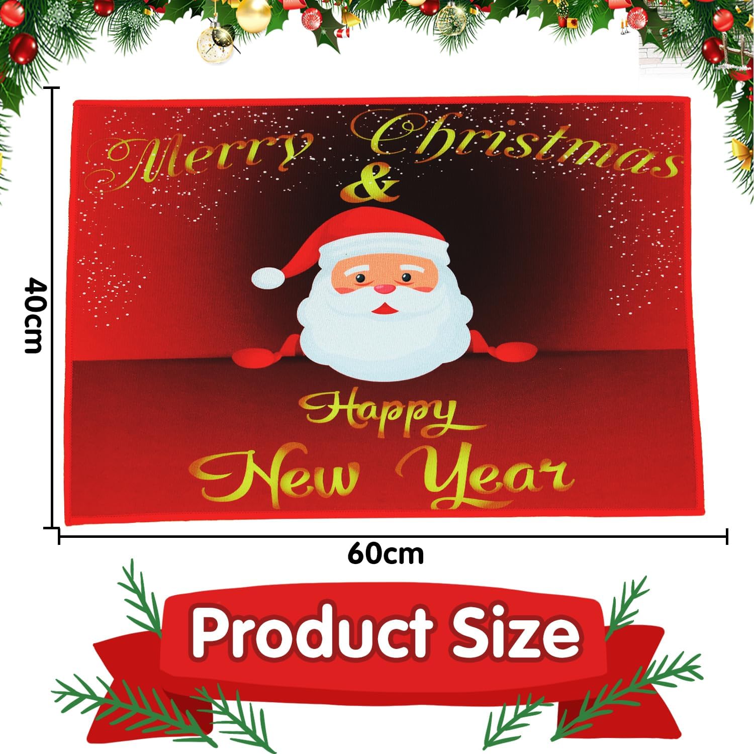 Paillasson De Noël, Tapis De Sol De Noël 40×60 CM, Tapis De Bain Antidérapant, Tapis D'entrée Noël, Paillasson Absorbant, Décoration Noël Tapis | Leroy Merlin