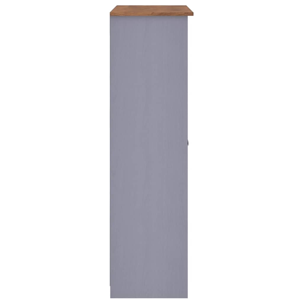 Garde-robe 3 portes Gris 118x50x171,5 cm Pin Assortiment Panama vidaXL - 6