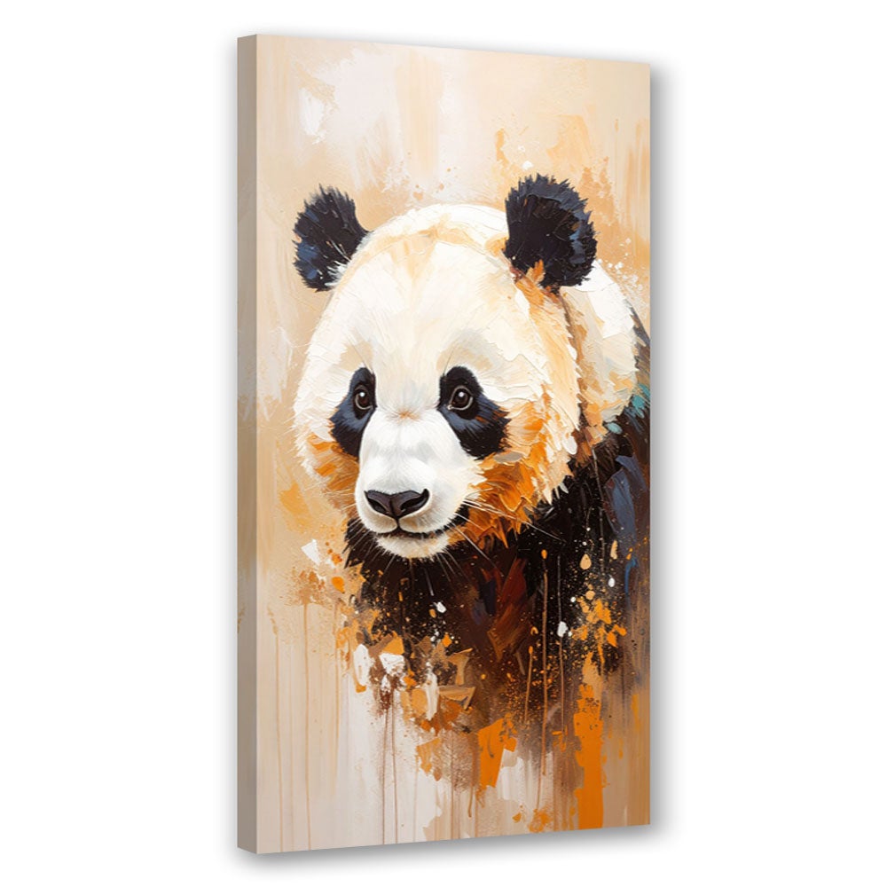 Obraz nowoczesny do salonu biura, Panda Zwierzę jak Malowany 40x80