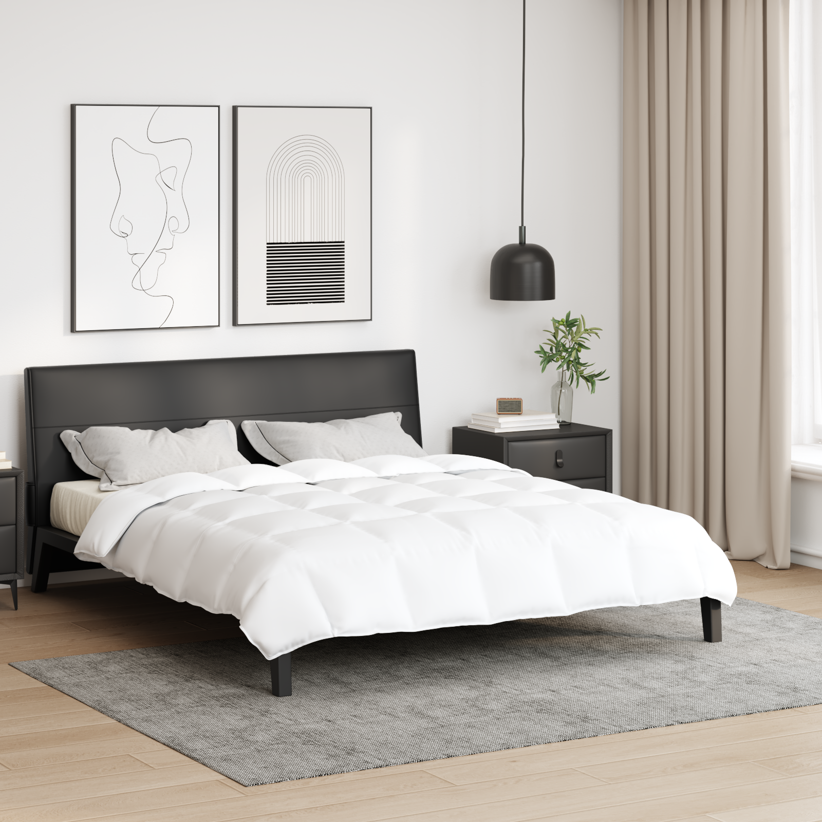 Couettes & Duvets Blanc 260 x 220 cm Bas - 2