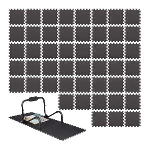 Tappetino Puzzle EVA Per Bambini - 18 Pezzi 30x30 Cm, Grigio, Per Palestra, Cameretta, Isolamento Termico E Acustico