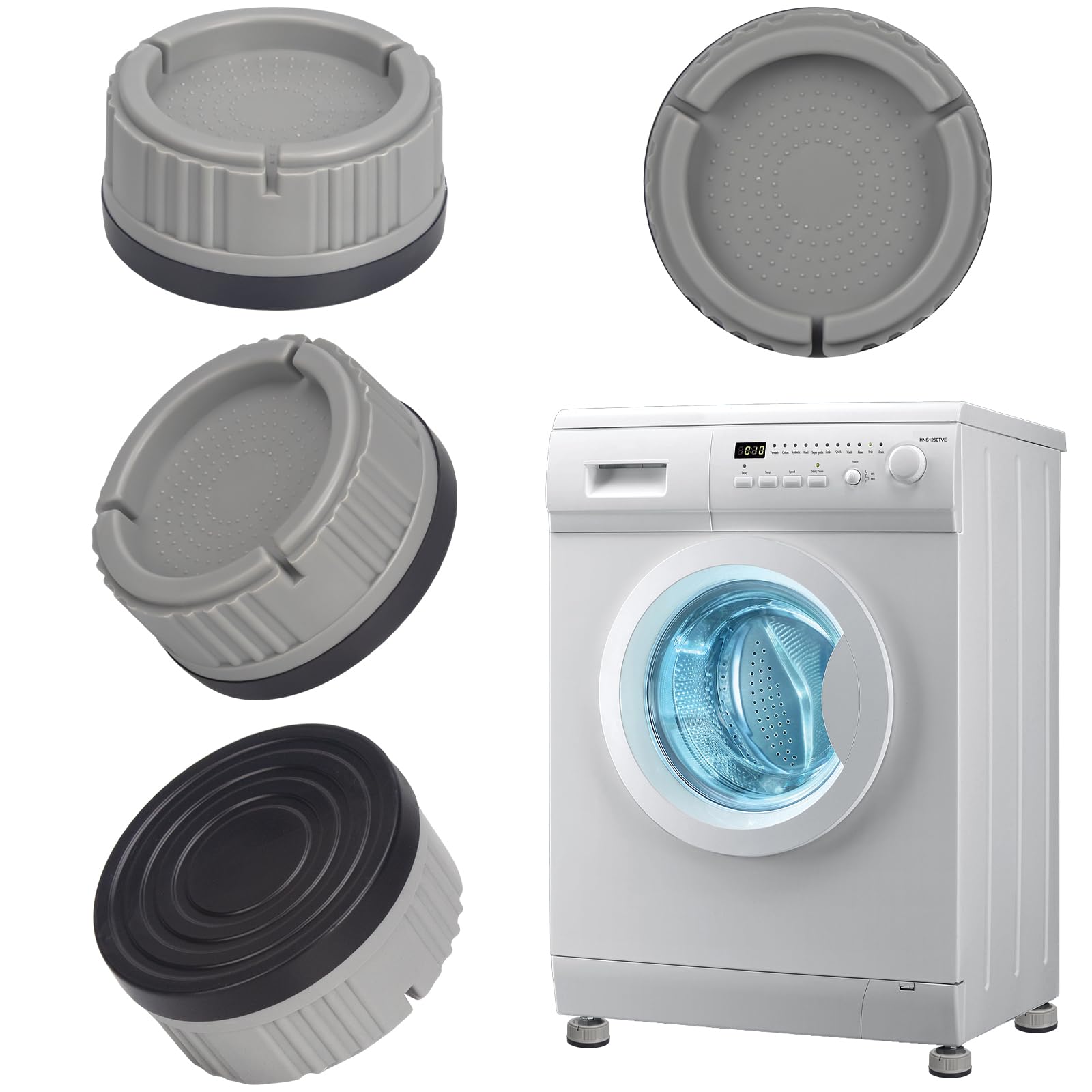 Housse De Protection Pour Machine à Laver - 60x60 Cm - Imperméable Et Antidérapante - Pour Buanderie, Cuisine - 4